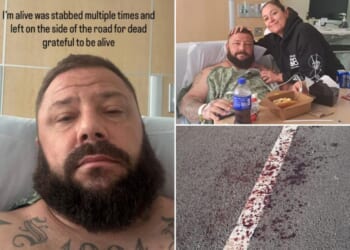 California dad Chris Davison stabbed going to Halloween fest, saved by kids using dino sticker