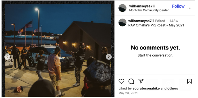 A photo of the Omaha Pig's Roast shared by Will Ramsey, now working for Dan Osborn