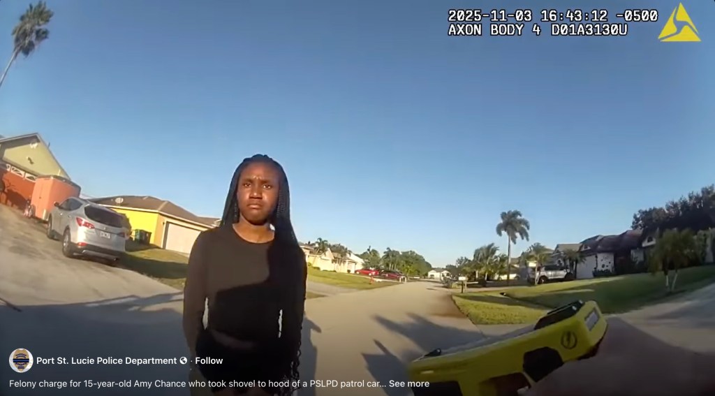 Amy Chance was arrested in a suburban neighborhood of Port St. Lucie on Nov. 3 after an officer arrived to investigate a disturbance at her family home caused by the teen