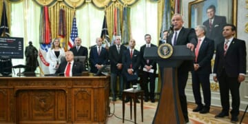White House guest faints during Trump event in Oval Office