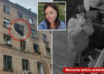 Ukrainian woman narrowly escapes death after Russian strike