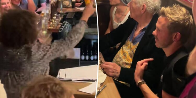 Hollywood legend and famous pal drop into crowded London pub