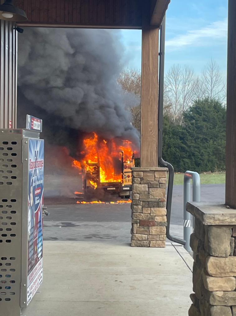 School bus fire