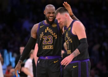 LeBron James, Luka Doncic finally put on show at same time in Lakers' win