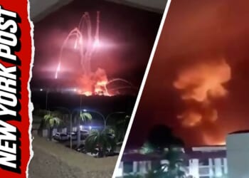 Venezuela’s night sky engulfed in flames after US strikes (Video)