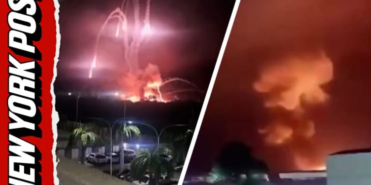 Venezuela’s night sky engulfed in flames after US strikes (Video)