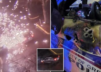 Video shows South Carolina police officer ambushed in patrol car in explosion of gunfire; suspect found dead after shootout