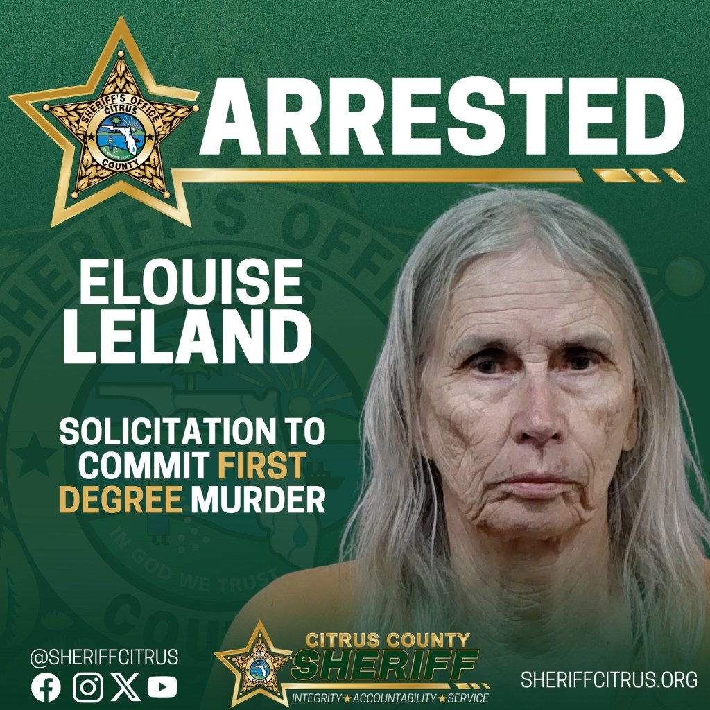Mugshot of Elouise Leland, arrested for solicitation to commit first-degree murder.