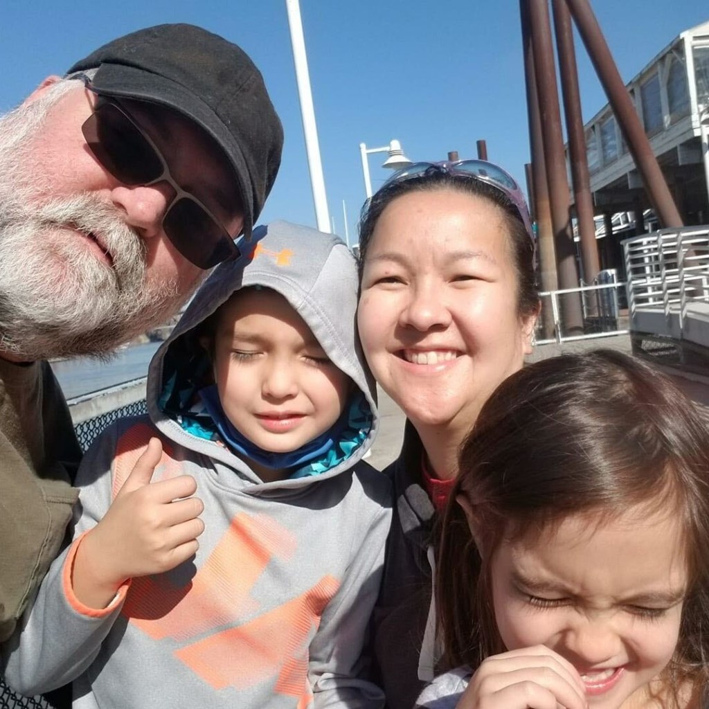 David Vallerga, Lindsey G. Peralta Vallerga, and their children, Sydney and Colton Drake Peralta Vallerga.