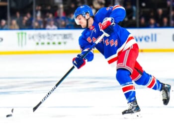 Rangers' Adam Fox returns to practice in latest rehab step