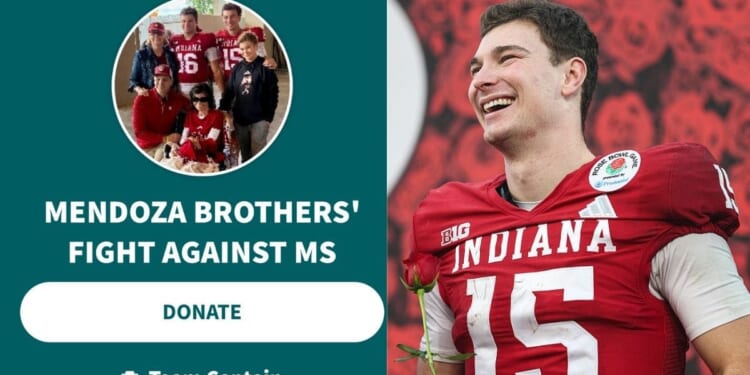 Indiana Quarterback Fernando Mendoza Fights For Wins On The Field While Leading The Fight Against MS