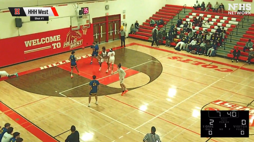 A high school basketball game between Half Hollow Hill West and Comsewogue ended with a massive, bench-clearing fight that involved a Suffolk County man from the crowd.