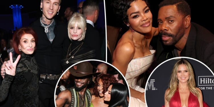 Teyana Taylor, Sharon Osbourne, Heidi Klum and more step out for Clive Davis’ pre-Grammy party