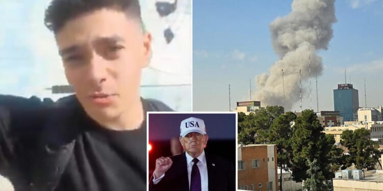 Iranians chant and dance in the streets after US, Israeli air strikes