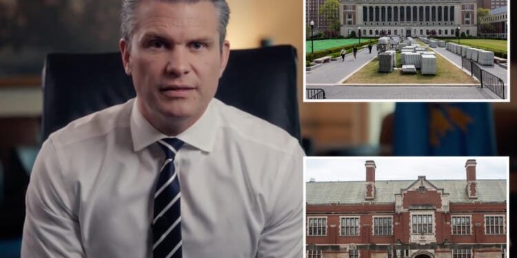Hegseth bans military from woke Princeton Columbia MIT universities