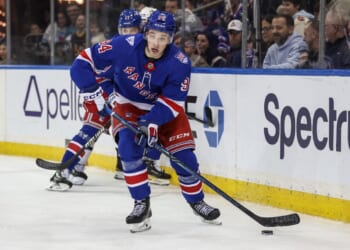Rangers' Gabe Perreault impressing as he learns 'on the job'