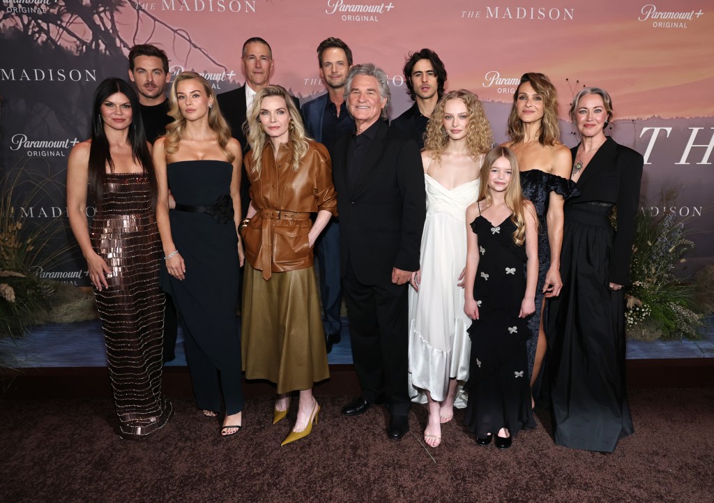 Danielle Vasinova, Kevin Zegers, Elle Chapman, Matthew Fox, Michelle Pfeiffer, Patrick J. Adams, Kurt Russell, Ben Schnetzer, Amiah Miller, Alaina Pollack, Beau Garrett and Rebecca Spence attend the premiere of "The Madison"