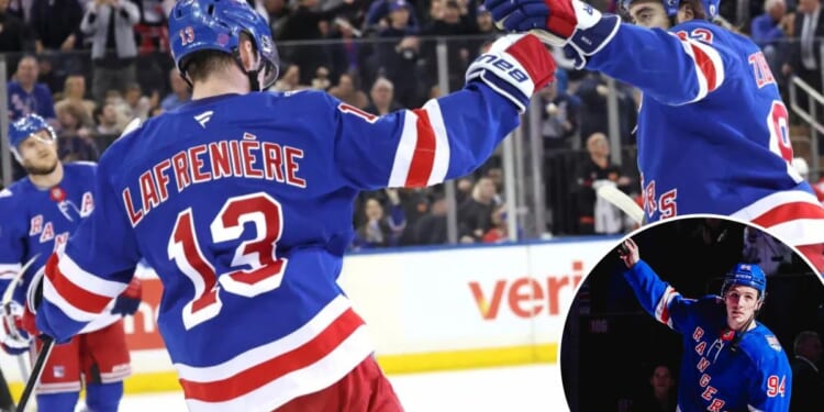 Rebuilt Rangers top line is spurring a post-Olympic hot streak