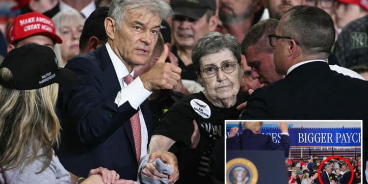 Dr. Oz helps older woman who collapsed during Trump's speech at Kentucky event
