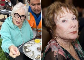 Shirley MacLaine, 91, enjoys oysters and a beer for lunch in Malibu