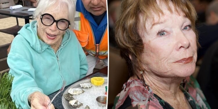 Shirley MacLaine, 91, enjoys oysters and a beer for lunch in Malibu