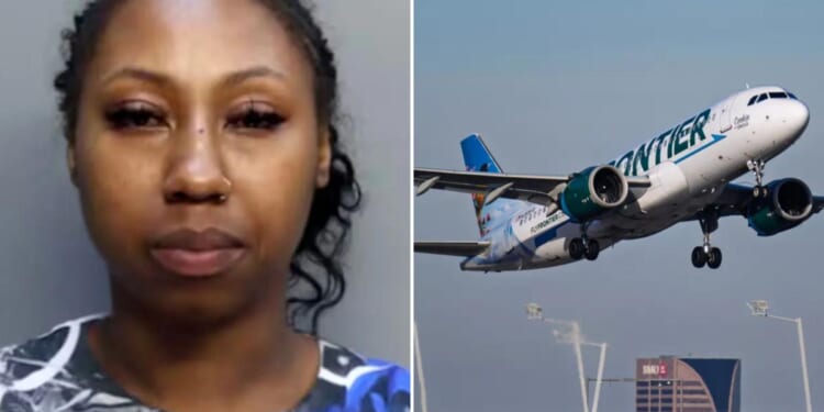 Alabama woman Ebony Shyteria Harper allegedly touched Frontier passengers faces punched elderly travelers