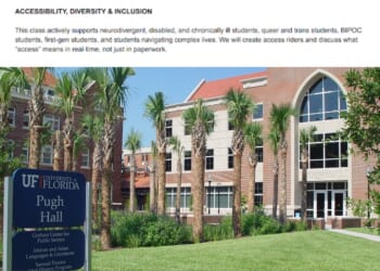 University of Florida Pulls Illegal Course Syllabus Offering Special Accommodations to 'Queer and Trans,' 'BIPOC' Students