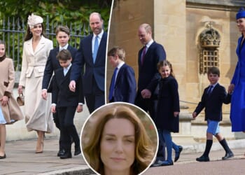 Prince William, Kate Middleton and kids attend Easter Service