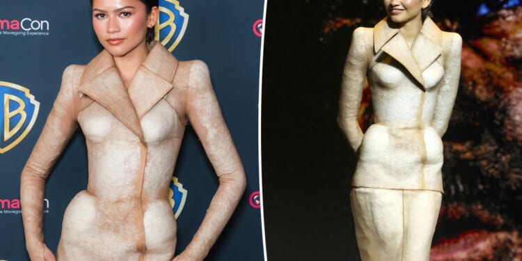 Part Three' Schiaparelli skirt suit divides fans at CinemaCon