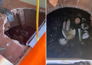 Australian tourist trapped waist-deep in sewage after outback toilet collapses