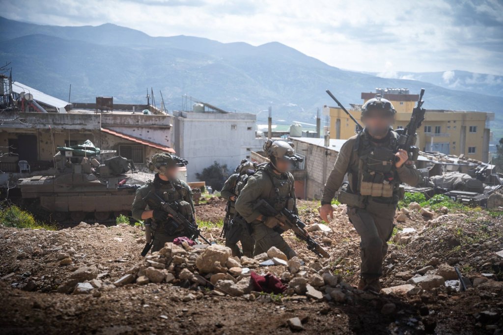 Givati Brigade troops conduct targeted ground operations in the Al-Khiyam area of Southern Lebanon.