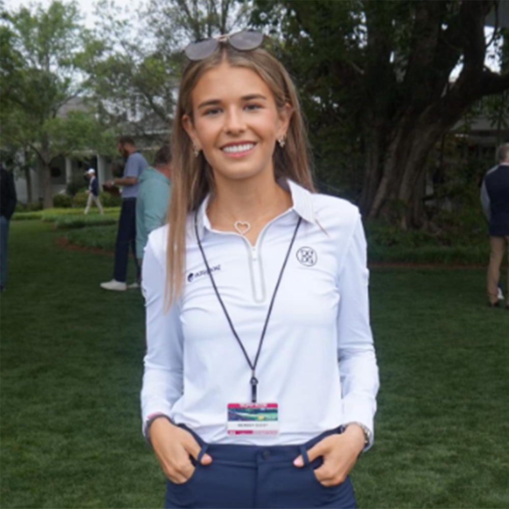 Kai Trump at the 2026 Masters at Augusta National Golf Club in  Augusta, Georgia. 