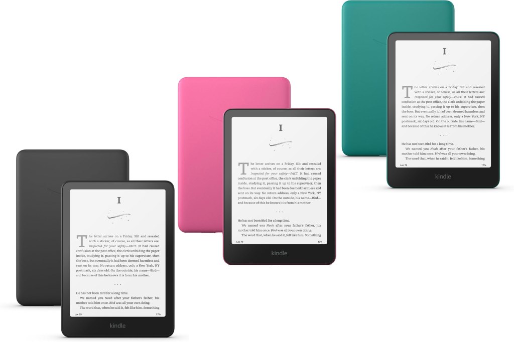 A group of Kindle Paperwhite electronic devices