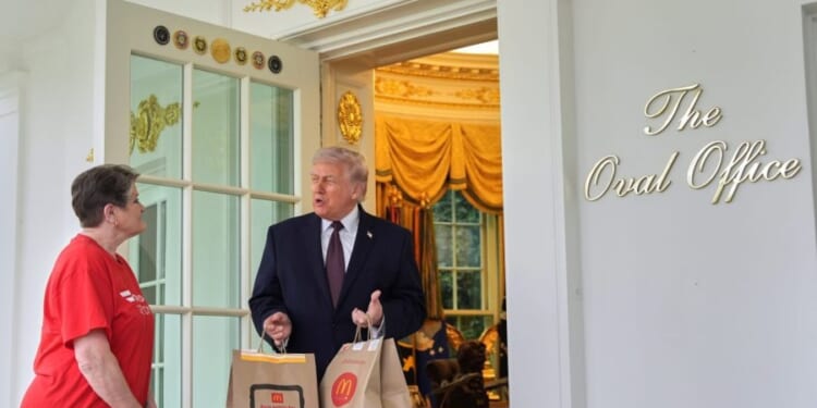 Trump gets McDonald's delivery to Oval Office to promote 'no tax on tips'