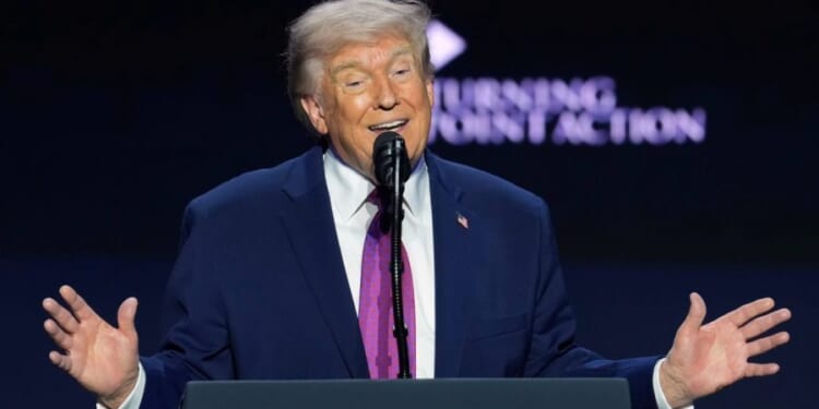 Trump teases upcoming release of UFO documents at Turning Point USA event