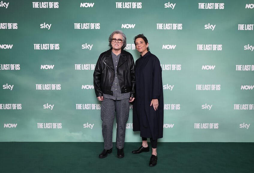LONDON, ENGLAND - APRIL 10: Rosie O'Donnell and Carolyn Strauss attend Sky's UK Premiere of "The Last of Us" Season II at Vue West End on April 10, 2025 in London, England. (Photo by Mike Marsland/Getty Images for Sky & NOW)