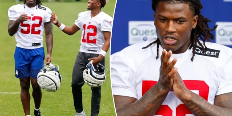 Arvell Reese puts all his tools on display for Giants at minicamp
