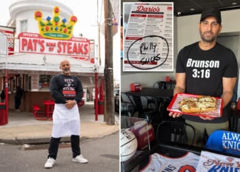 Owner of eatery that created the Philly cheesesteak will cook at Long Island pizzeria in Knicks gear after losing bet