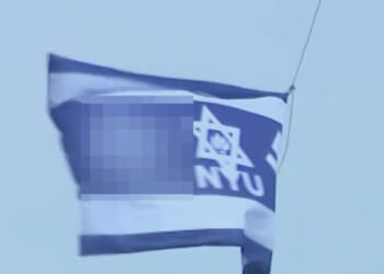 Swastika flag raised above NYU building named after billionaire Jewish causes donor Michael Steinhardt during graduation week