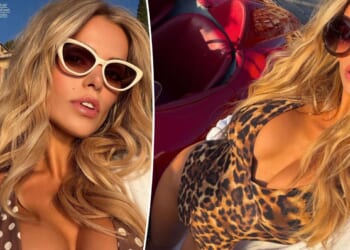 Brooks Nader doubles up on plunging swimsuits in Portofino photo shoot