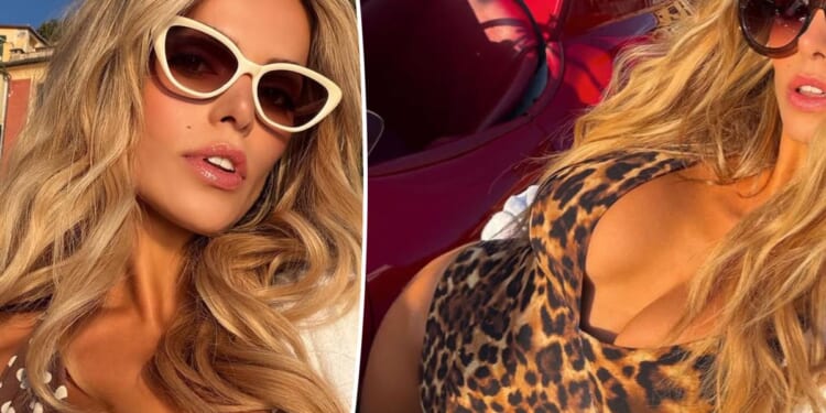 Brooks Nader doubles up on plunging swimsuits in Portofino photo shoot