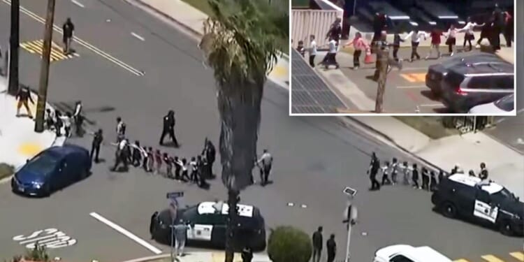 Terrifying moment small children evacuated from Islamic Center of San Diego amid shooting