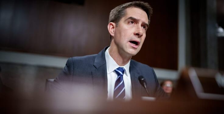 Cotton Pushes Sanctions on Any Nation Backing Iran's Hormuz Strait 'Toll Booth'