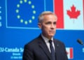 Carney takes jab at Trump after teleprompter goes down