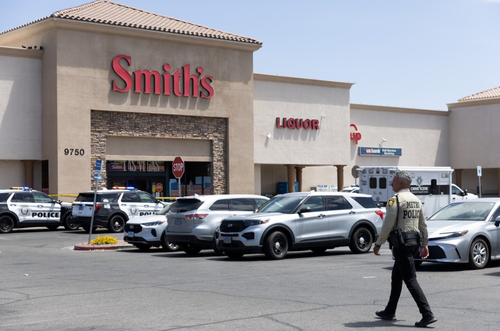A married couple were shot dead at a Smith's grocery store in Las Vegas.