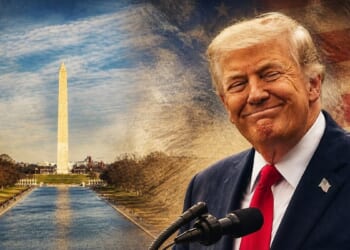 Trump Trolls Libs With AI Pic Of Him Lounging In Lincoln Memorial Reflection Pool